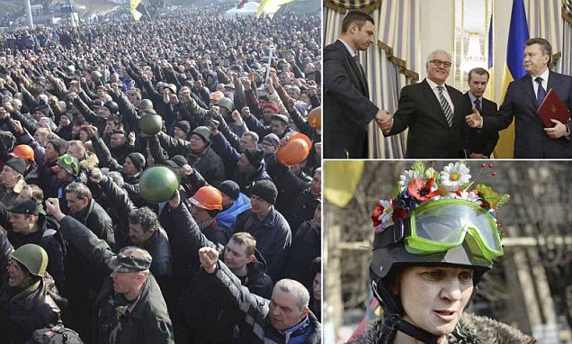 Oposisi Tandatangani Kesepakatan dengan Presiden Ukraina